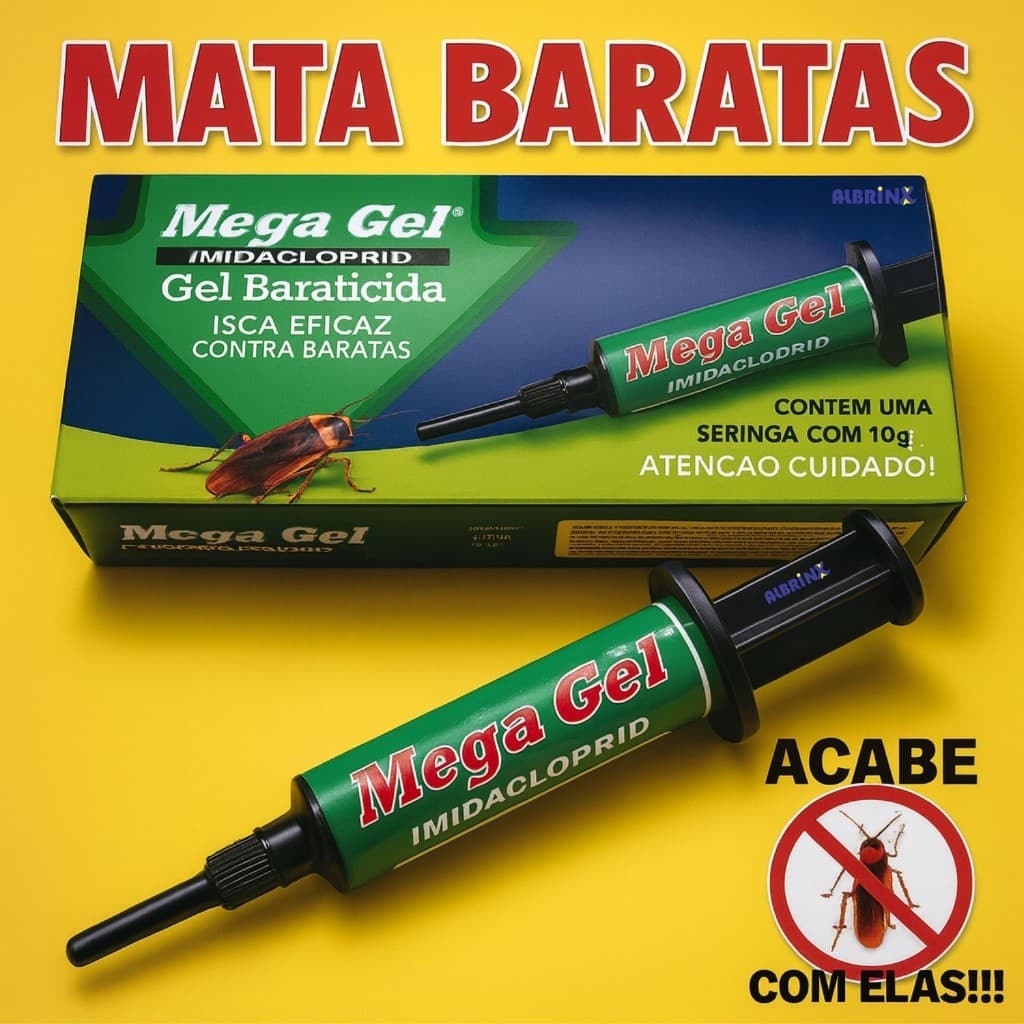 Mata Baratas Francesinha Pequenas E Grandes Voadora Gel Poderoso Mega Gel