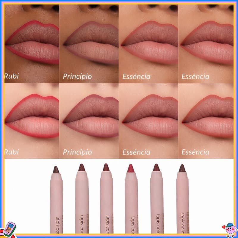 Lápis Contorno Labial Instant Lips Nina Make up Vegano