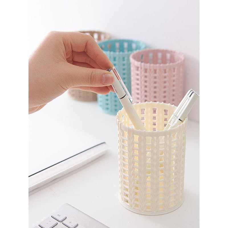 Suporte de caneta ins nicho bonito criativo americano Retro pequeno balde Desktop escritório papelaria estudante balde d