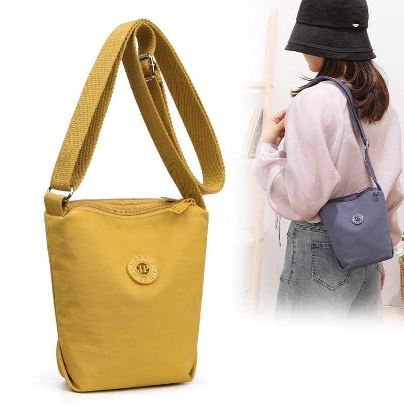 Bolsa mensageiro feminina simples All-Match leve Casual ombro portátil bolsa pequena multicamadas bolsa para celular moc