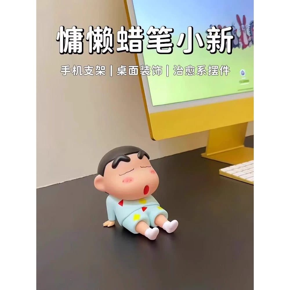 Homem japonês Crayon shin-chan camisola feita à mão shin-chan suporte do telefone móvel Nohara Shinnosuke modelo boneca