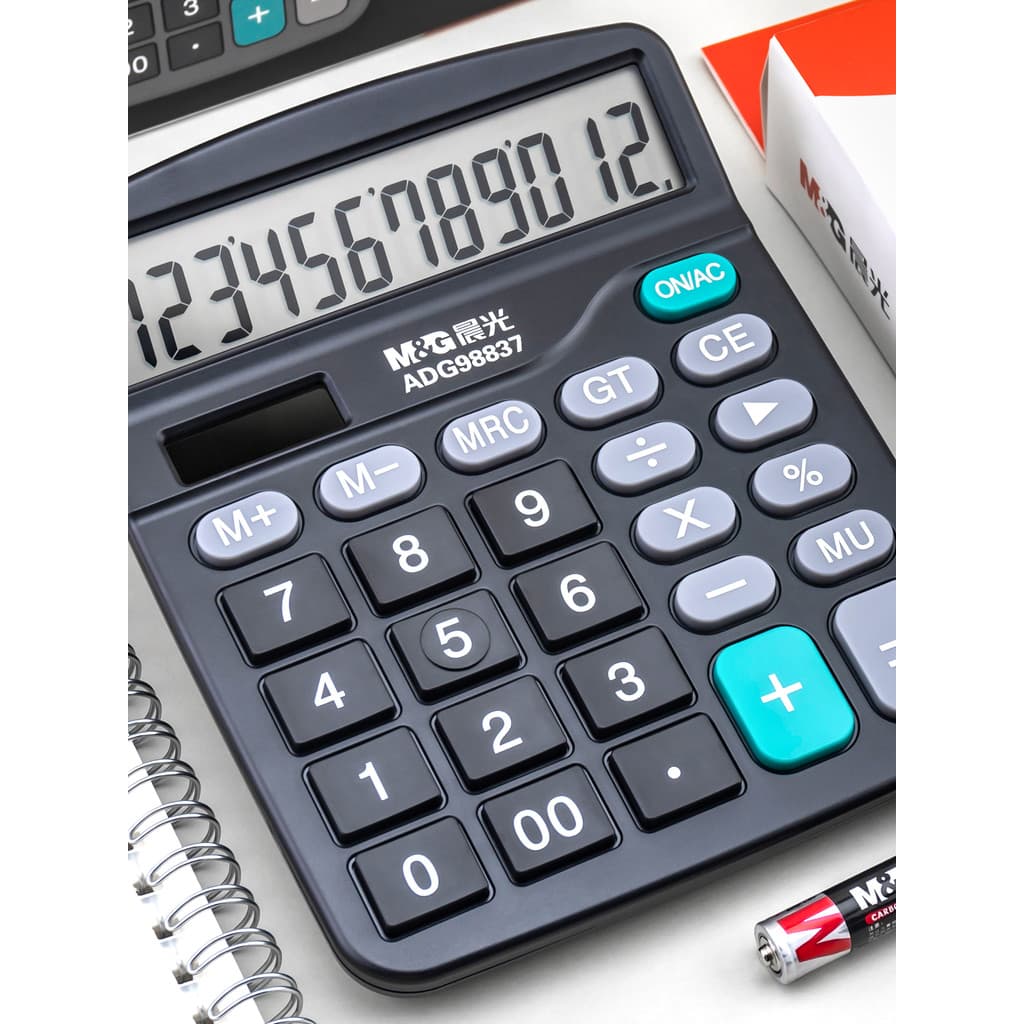 Calculadora de luz matinal 98837 Desktop dupla potência escritório financeiro tela grande energia Solar clássico tamanho