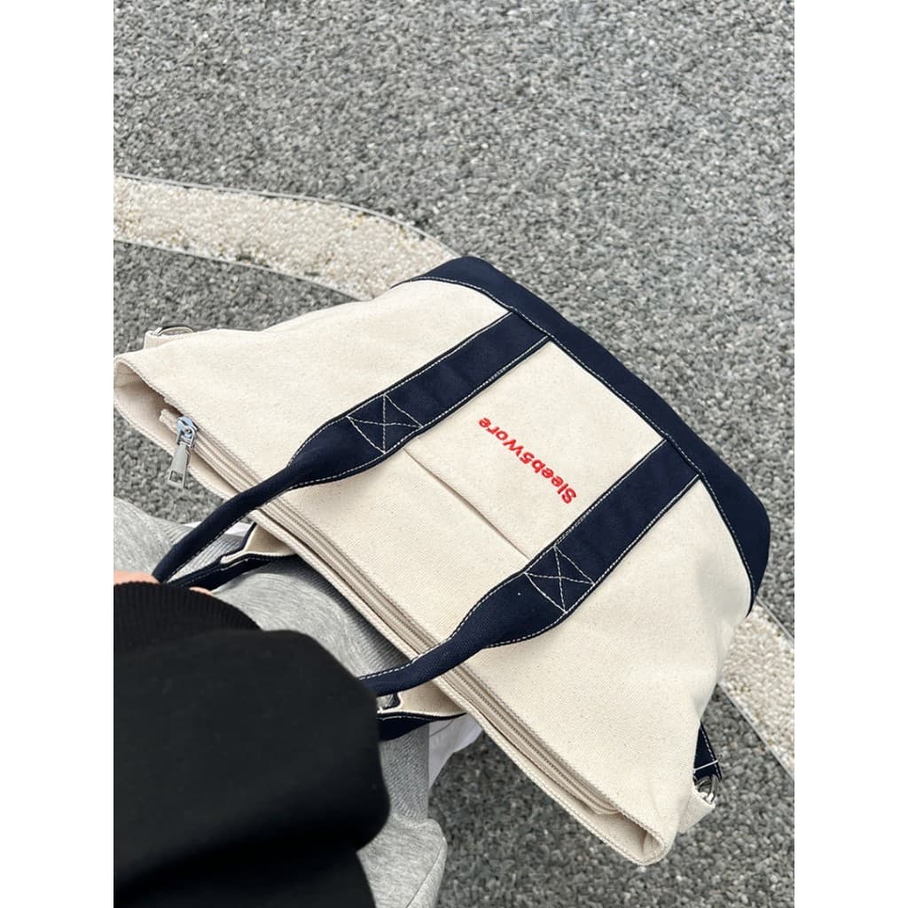 Ins estilo portátil bolsa de lona feminina 2023 novo estilo na moda All-Match Casual bolsa de ombro grande capacidade Co