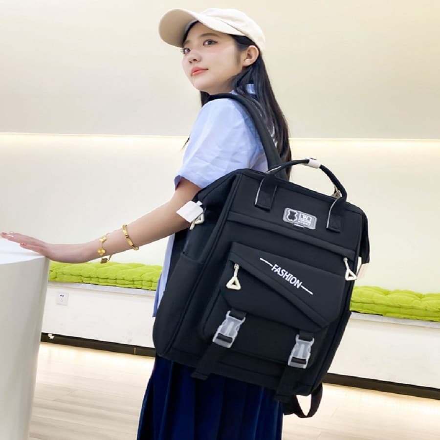 Bolsa Mochila Maternidade Passeio Creche Escola Bebê Menino Menina Impermeável Mescla Multifunção