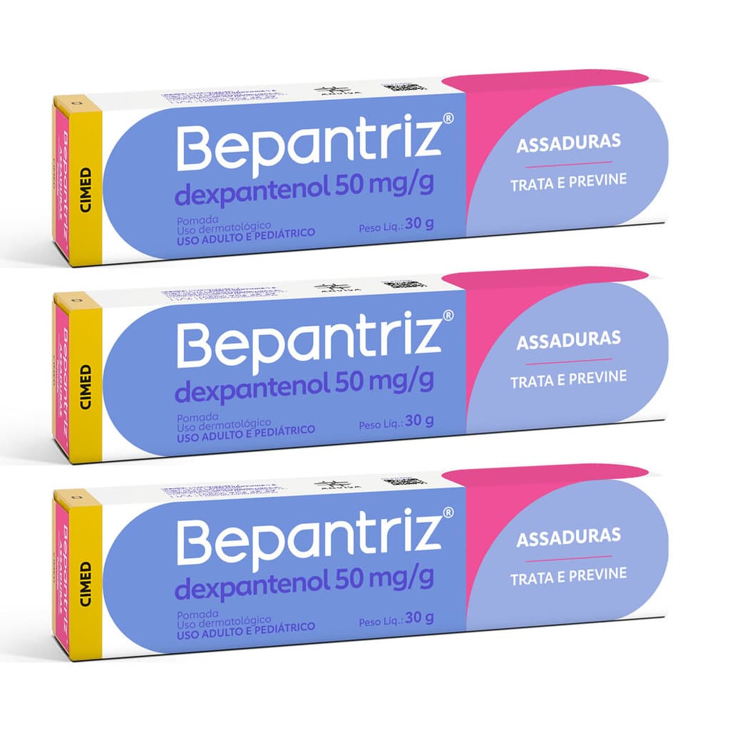 Kit 3 Bepantriz Pomada Assaduras 30g
