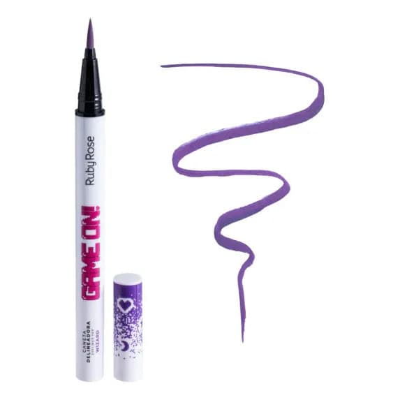 Caneta Delineadora Colorida Game On By Ruby Rose Hb2201 Wizard - Roxo Fosco Violeta
