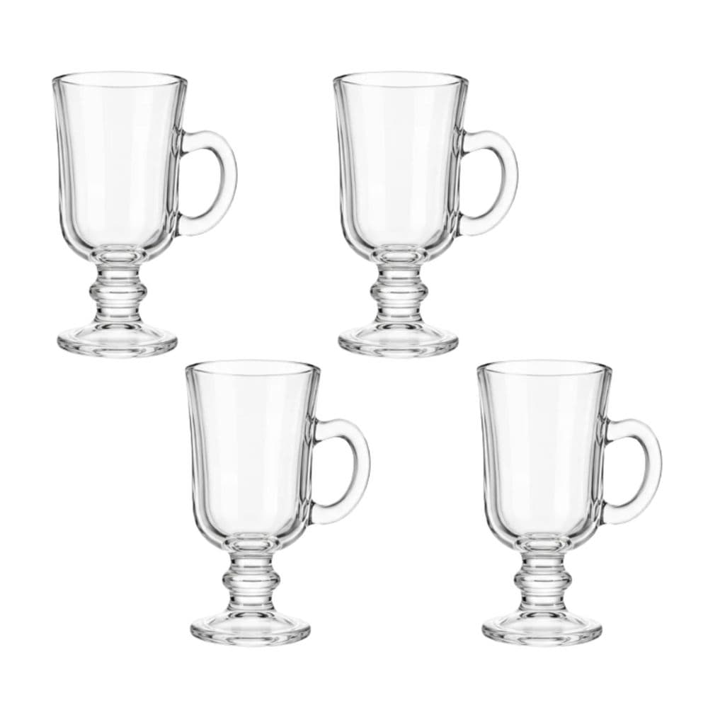 Kit 4 Canecas Vidro 120ml Café Class Home Irish