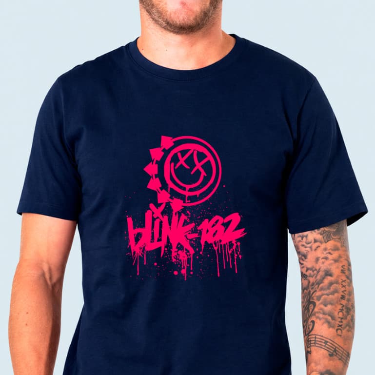 Camiseta BANDA BLINK-182 Streetwear 100% Algodão Masculina e Feminina Unissex Camisa Premium Rock
