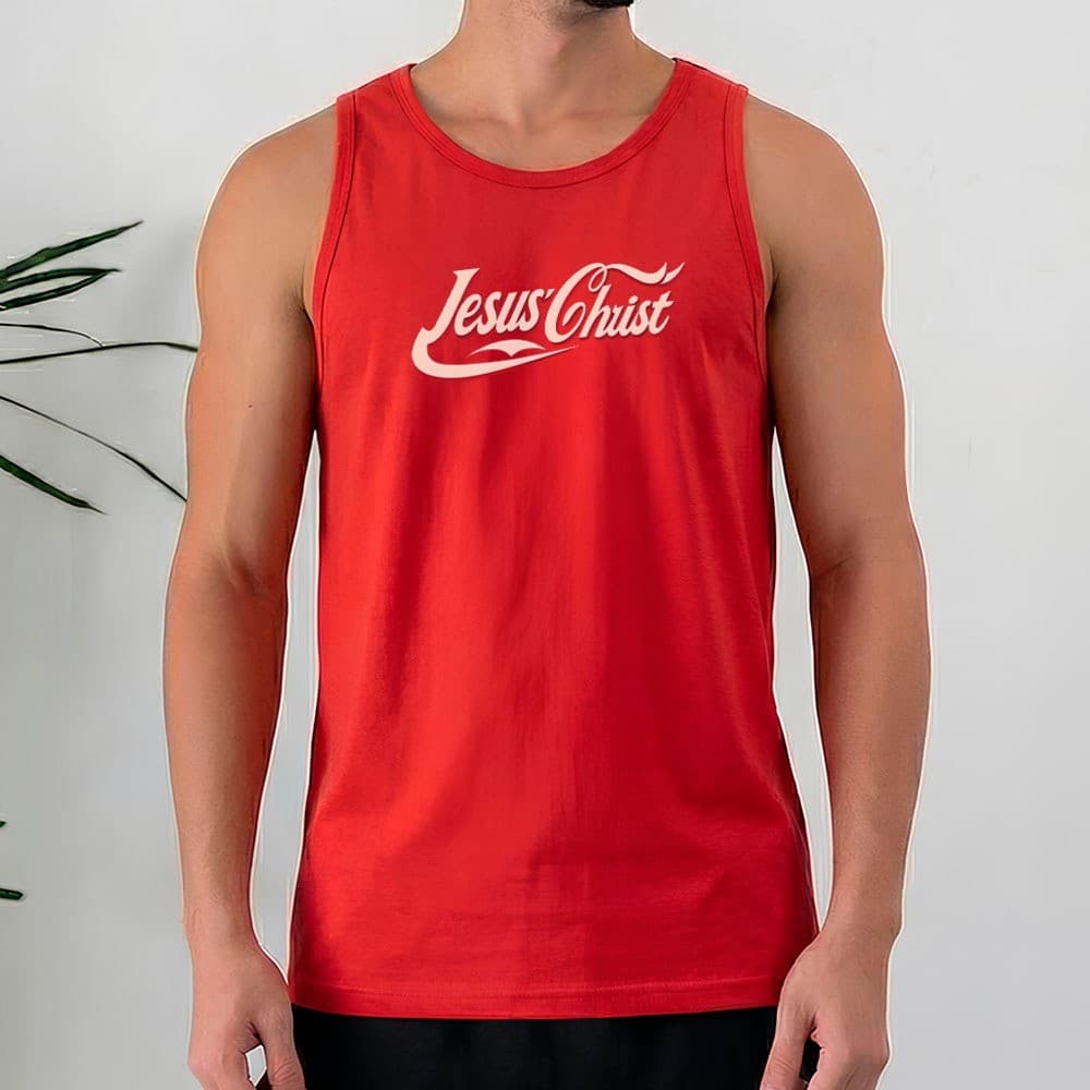 Regata Masculina 100% Algodão Jesus Christ Estilo Urbano Premium Mensagem de Fé Cristã Casual Diário
