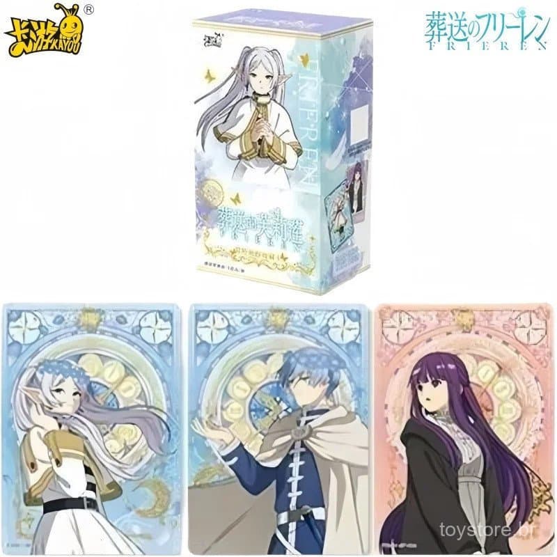 Cartão de Coleção de Animação e Jogo Genuíno de Frieren Beyond Journey's End, Brinquedo Infantil, Presente de Feriado X7