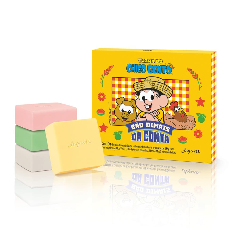 kit Estojo Sabonetes Barra Sortidos Turma Do Chico Bento