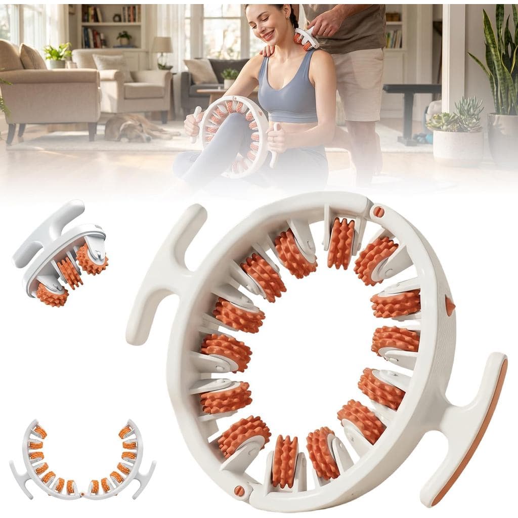Rolo Anticelulite Glyssa ooth, 360 °   Massageador de Pernas com 14x3 Rolos de Massagem para Liberação da Fáscia. Rolo p
