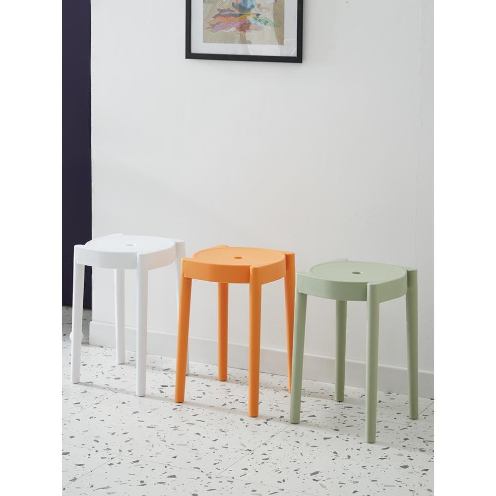 Banqueta de plástico engrossada casa restaurante mesa jantar banco alto moderno simples moda criativa Nordic quadrado re