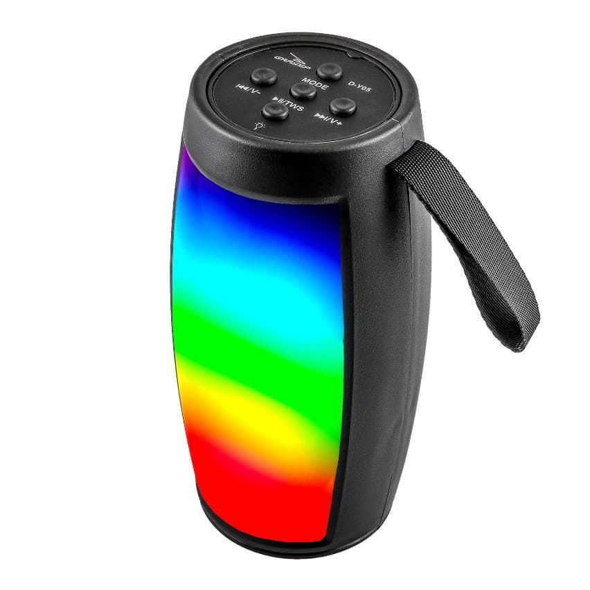 Caixa De Som Bluetooth Potente Som Alto E Limpo Iluminação LED RGB Radio FM USB SD Portatil Grasep D-Y05