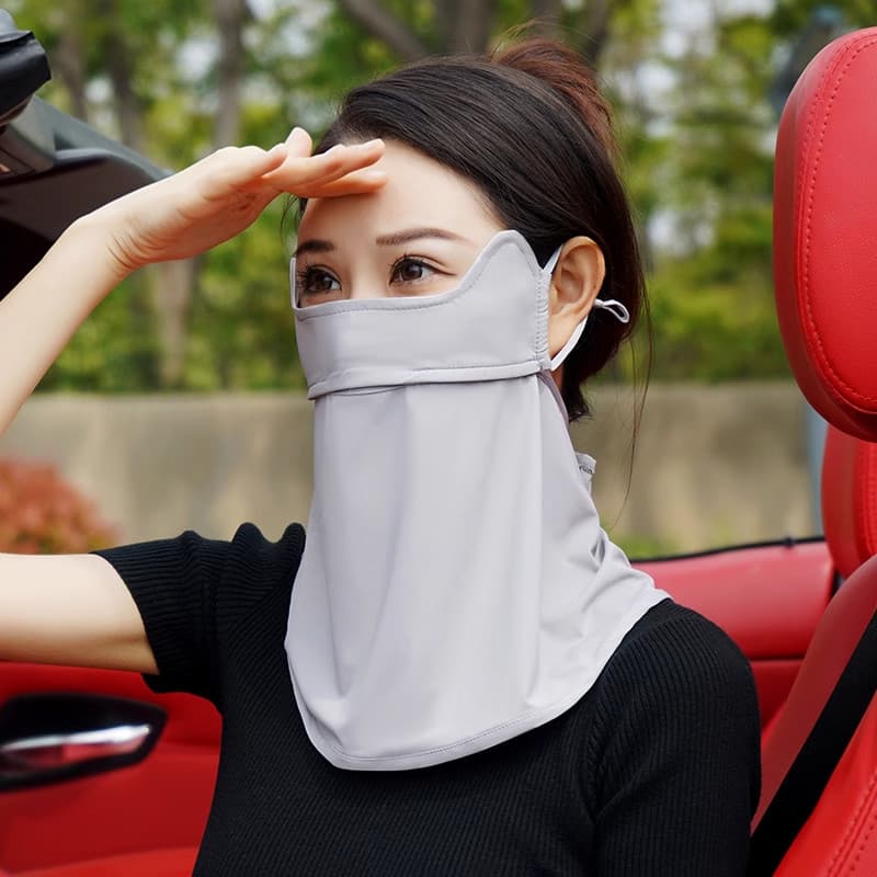 Máscara protetora solar feminina capa rosto cheio Anti-ultravioleta respirável máscara verão ao ar livre condução ciclis