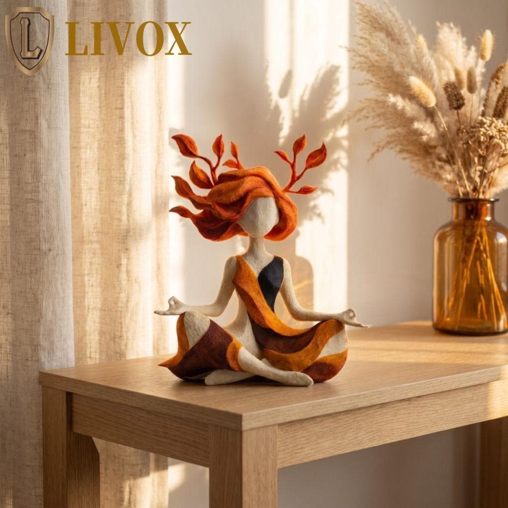 Esculturas Calmantes LIVOX , Estátua De Meditação Multiuso Para Meninas De Ioga , Enfeites De Resina , Decoração De Casa