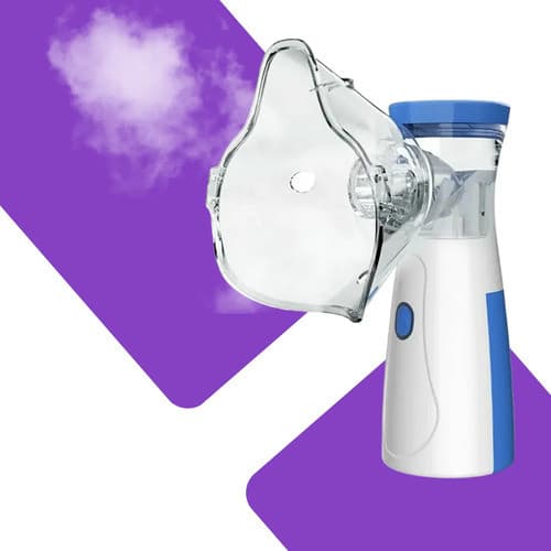 Aparelho Nebulização Mesh Portátil Silencioso Infantil Adult Azul 127/220v