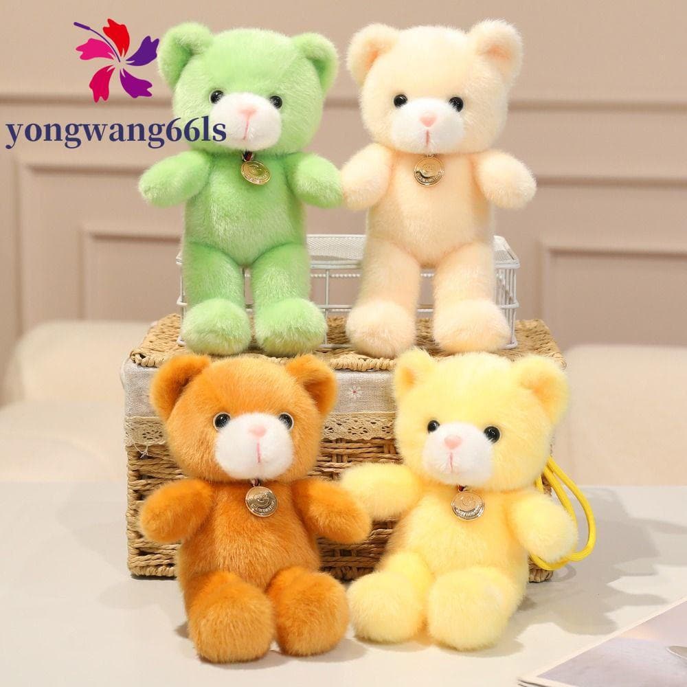 YONGWANG Pingente De Urso Colorido , Brinquedo De Pelúcia Anti-Perda De Desenho Animado , Lindo Chaveiro Fofo