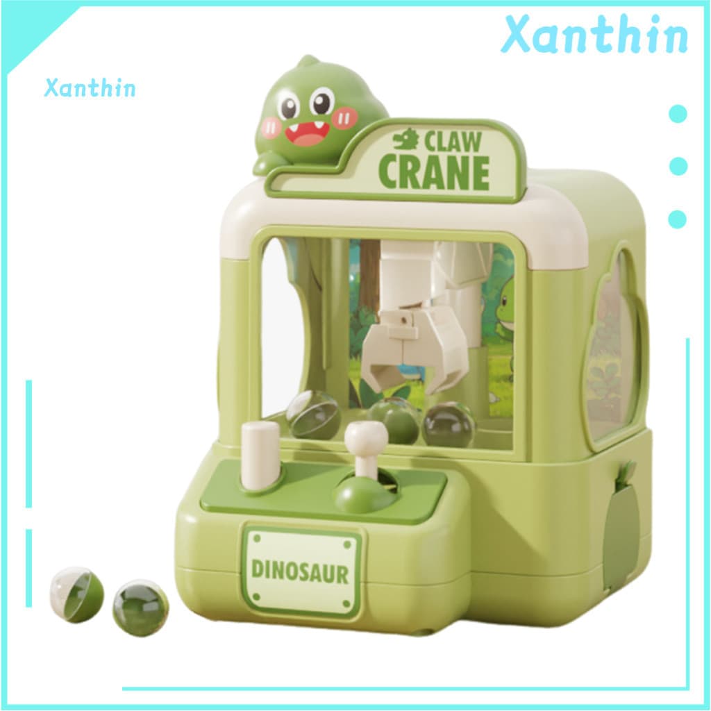 Arcade Claw Grabber Game Ball Grab Machine Toy Kids – Dinosaur Duck Cartoon for Toddlers Fun Candy Crane with Easy Con