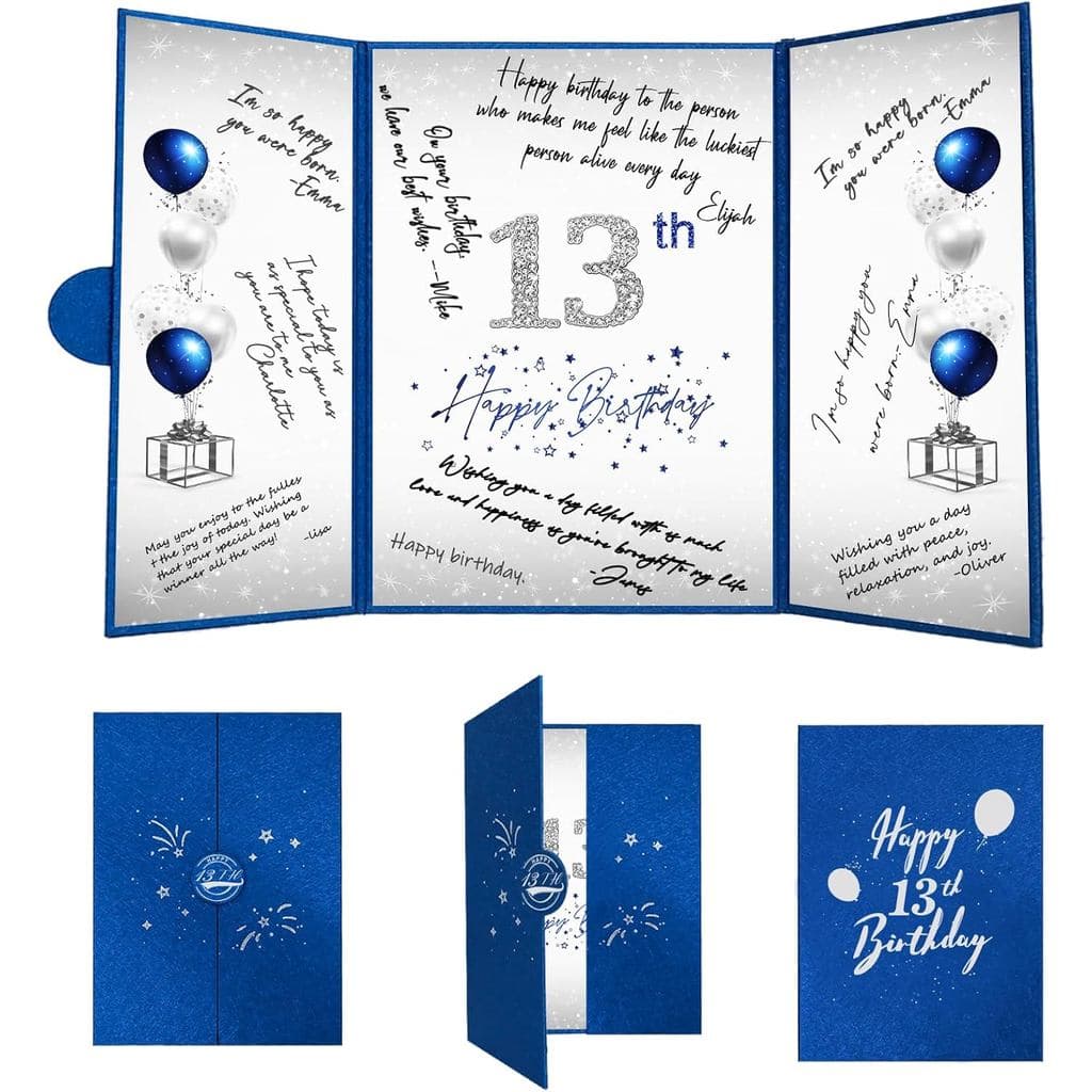 Decorações de Aniversário de 13 Anos da Crenics para Meninos ou Meninas, Alternativa Criativa ao Livro de Assinaturas de