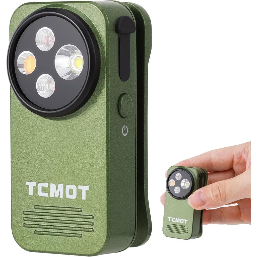 Lanterna EDC com Clipe, Recarregável 600 Lumens com Tipo-C, À Prova d'Água IPX6, Mini Lanterna Magnética Portátil para S