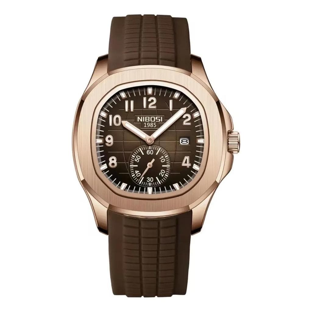 Relógio Masculino NIBOSI Aquanaut Luxo Quartzo Silicone Resistente à Água