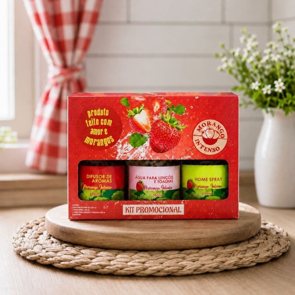 Kit Trio Aromatizador de Ambientes com Difusor Aromático Home Spray Cheirinho de Casa