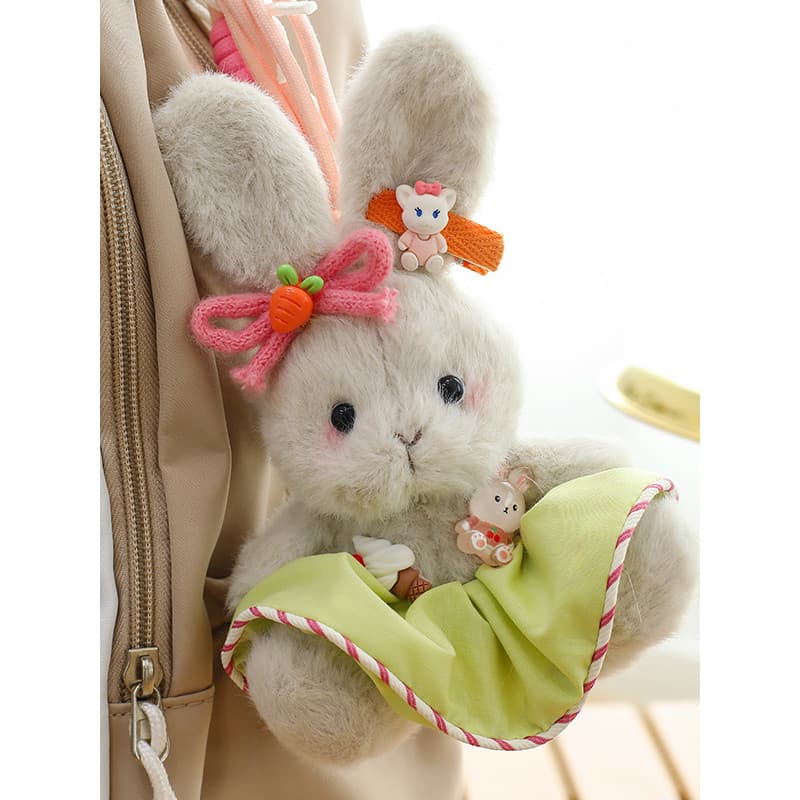 Bonito Lolita coelho saco pingente chaveiro mochila decoração saia urso boneca de pelúcia dos desenhos animados presente
