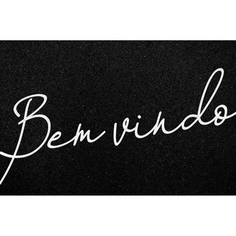 Capacho Vinil Bem Vindo 40x60cm Preto Kapazi 01730302