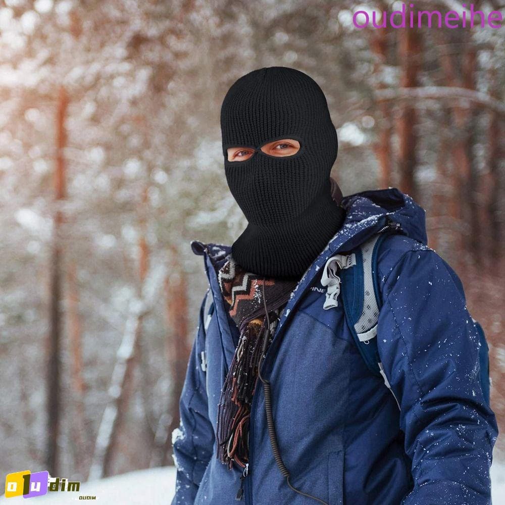 OUDIMEIHE Capa Facial Completa Inverno 2 Furos Proteção De Ouvido Gola Chapéu Gorro Balaclava Máscara Feminina Boné De
