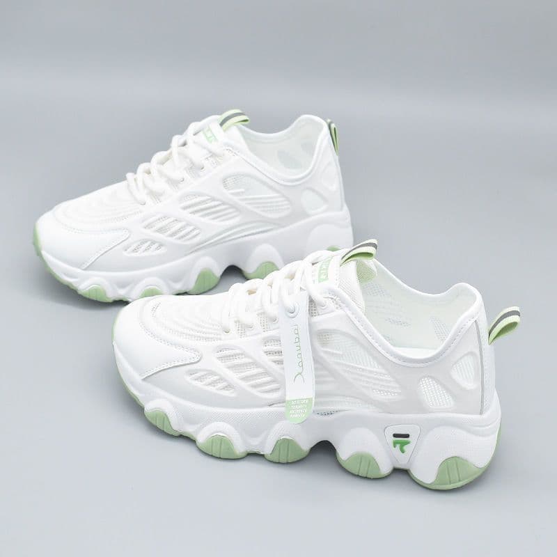 Papai sapatos femininos 2026 novo estilo verão malha sapatos respirável malha ins All-Match na moda versão coreana estud