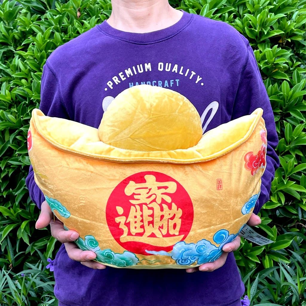 2026 novo estilo lingote de ouro travesseiro brinquedo de pelúcia boneca almofada presente de ano novo para namorada tra