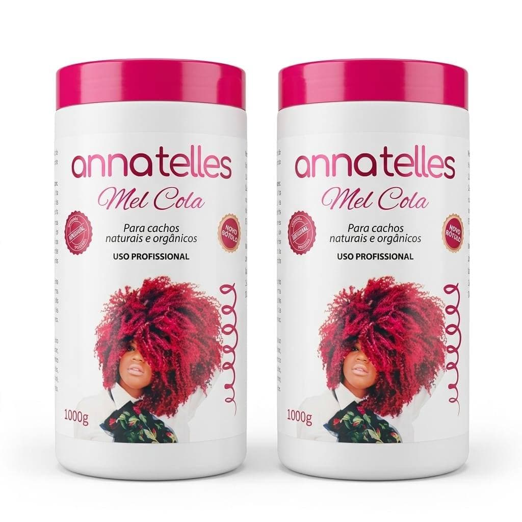 Kit 2 Mel Cola Anna Telles Fixa Cachos Hidratação Cabelo