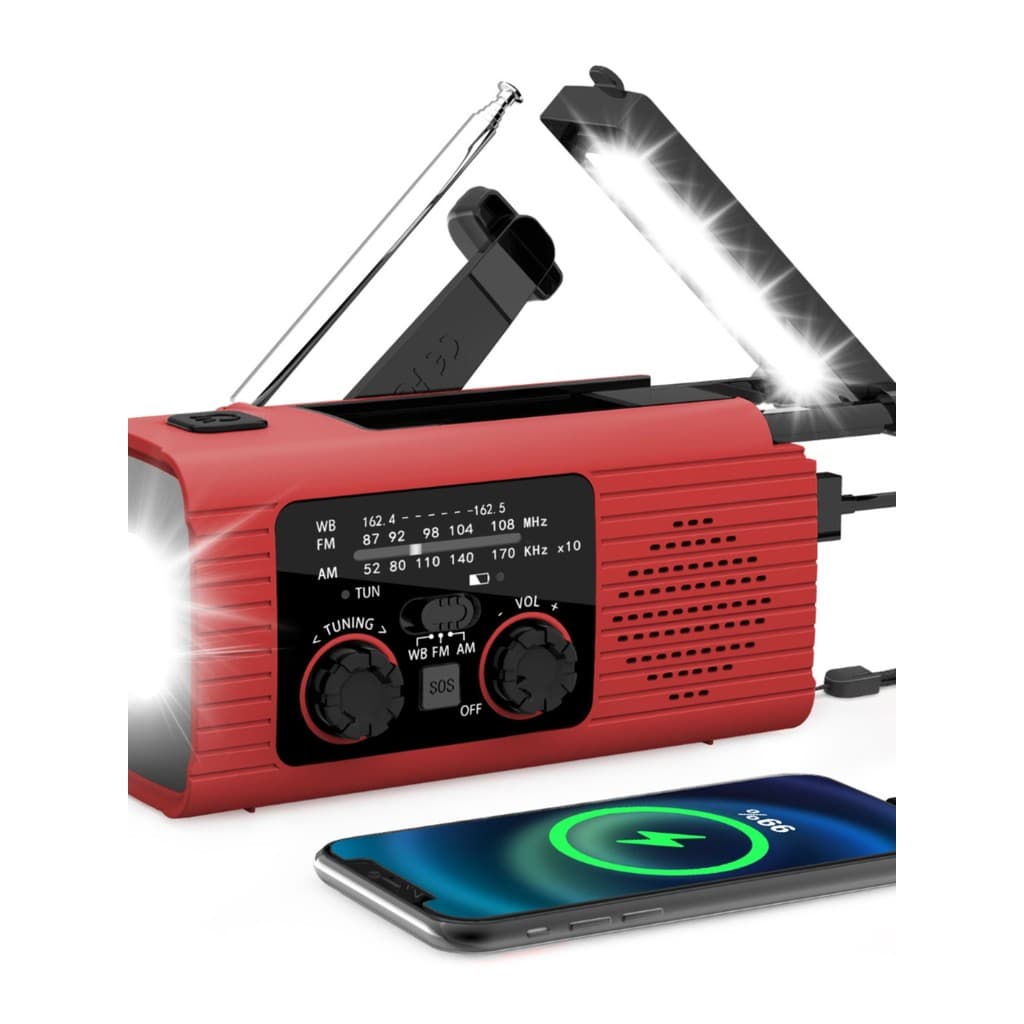 Rádio de emergência Solar carregamento manual rádio portátil ao ar livre adulto rádio estéreo