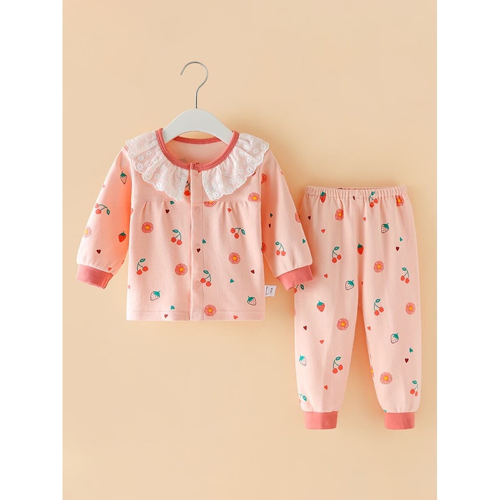 Conjunto de roupas de bebê menina primavera outono manga comprida divisão casa bebê roupas infantis puro algodão conjunt