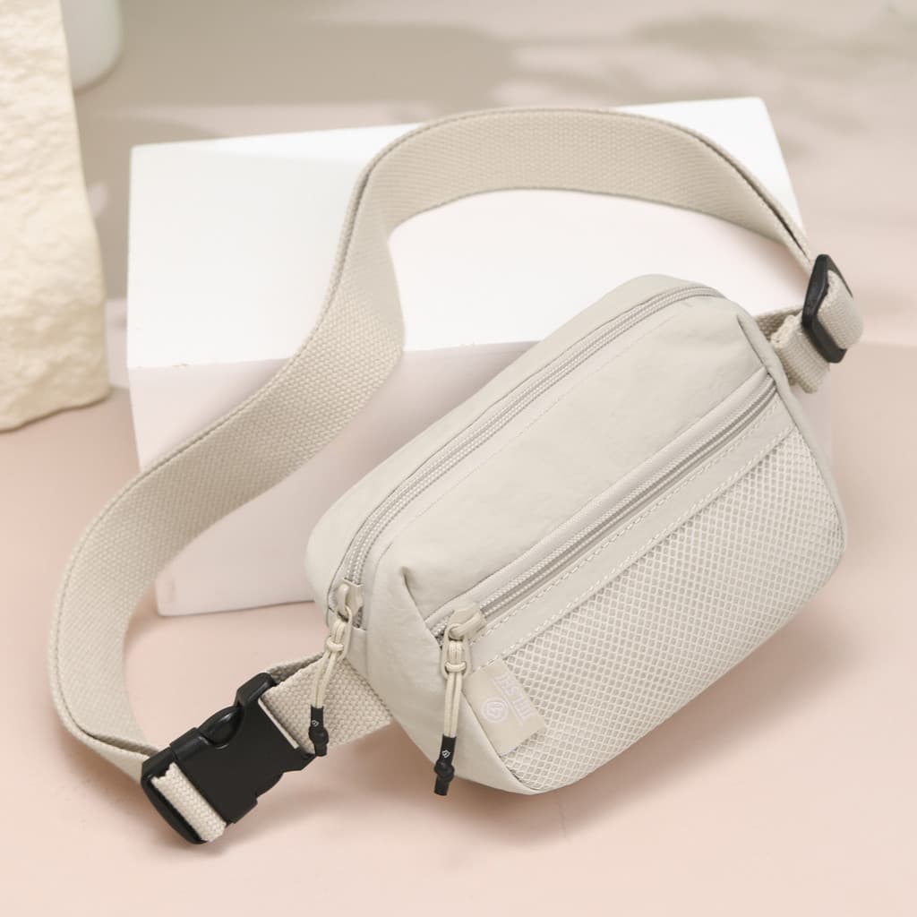 Mini bolsa pequena feminina, leve, lona de Nylon, bolsa de peito feminina, lona multicamadas, um ombro, corpo cruzado, m