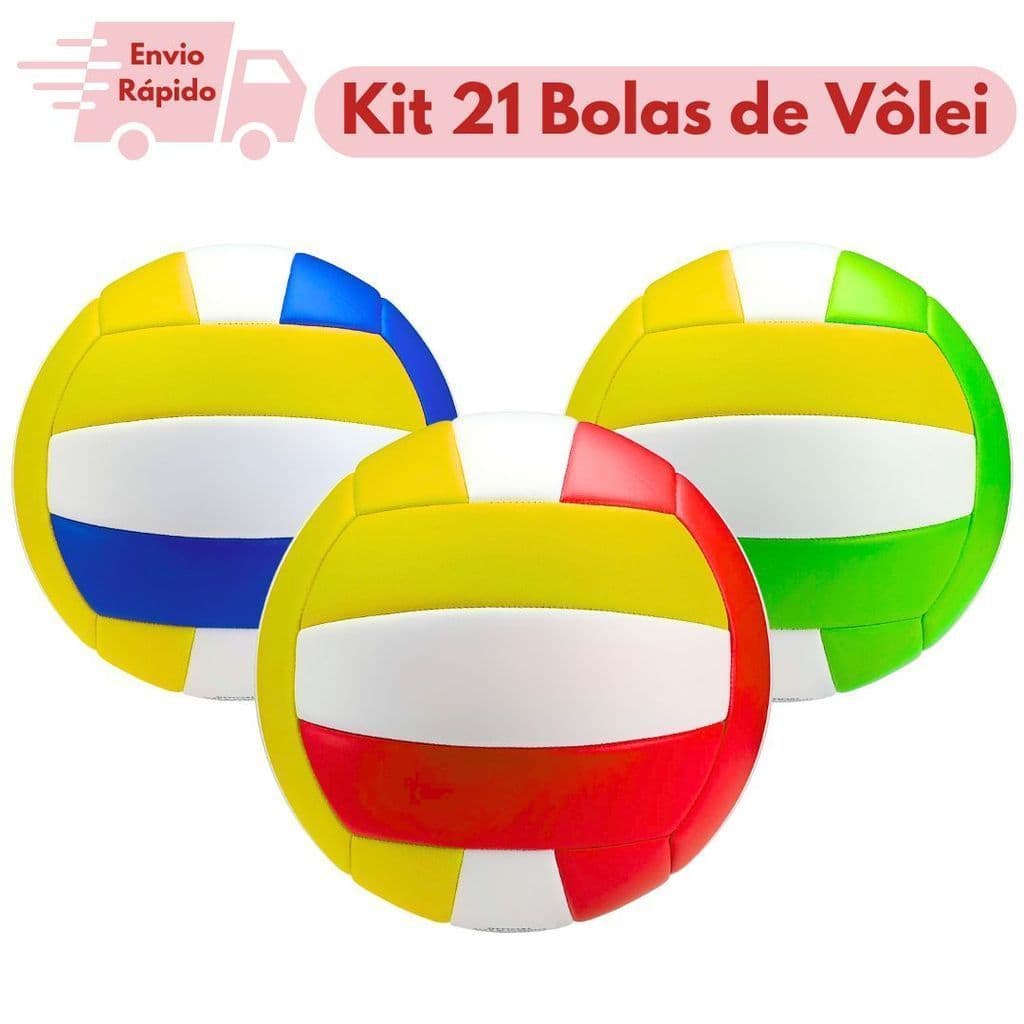 Kit 21 Bolas de Vôlei Oficial Para Quadra E Praia Tamanho Padrão N5 Profissional
