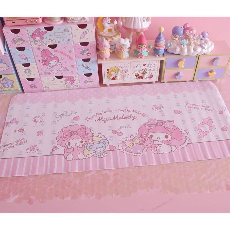 Macio menina bonito estudante mesa Placemat tapete de mesa melodia menina coração dormitório Desktop escrita foto fundo