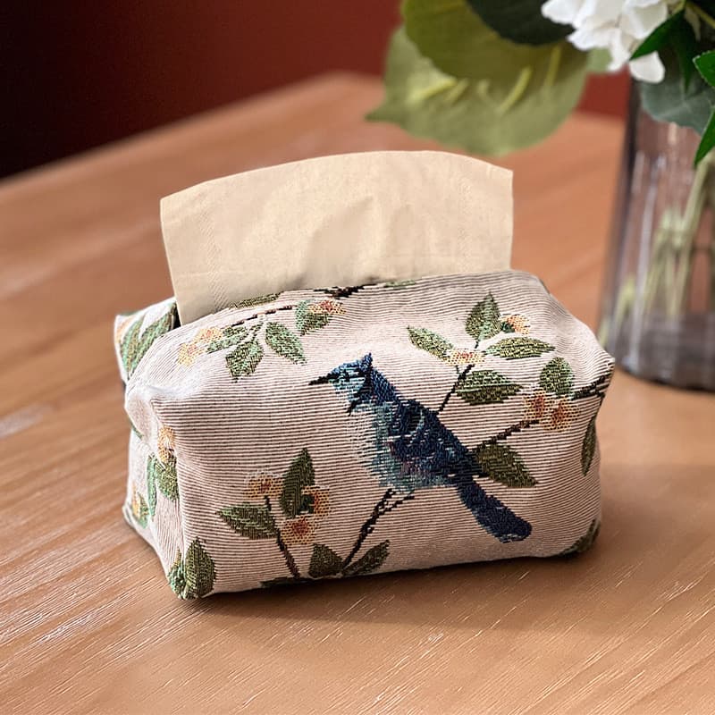 Estilo Retro europeu capa de tecido saco de tecido caixa de papel sala estar Jacquard saco de papel doméstico Desktop sa