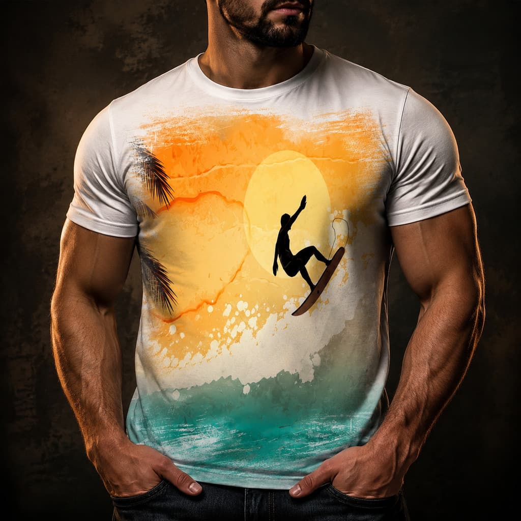 Camisa Camiseta Surf Surfista Praia Ondas Prancha Sol 2