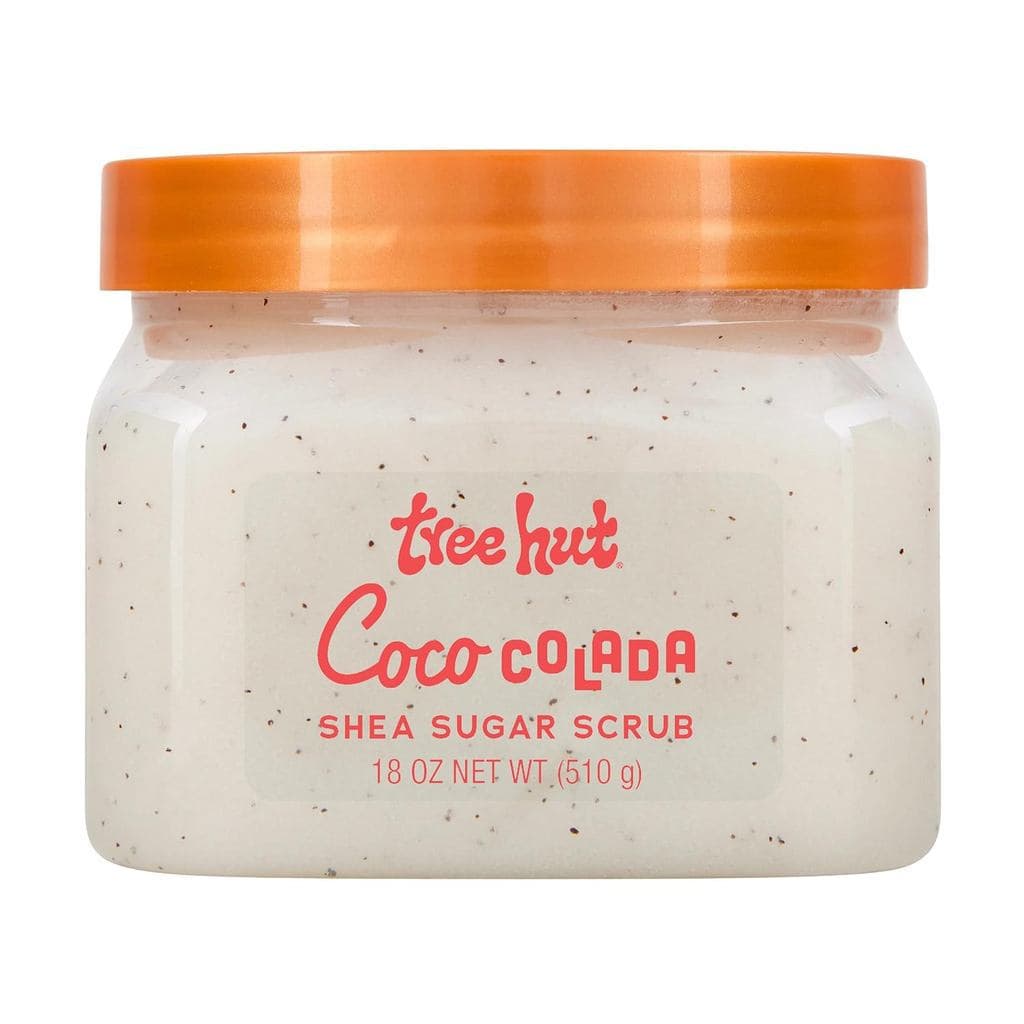 Esfoliante de Açúcar com Manteiga de Karité e Coco TreeHut, 18 Onças, Esfoliante Ultra Hidratante, Usado para cuidados c
