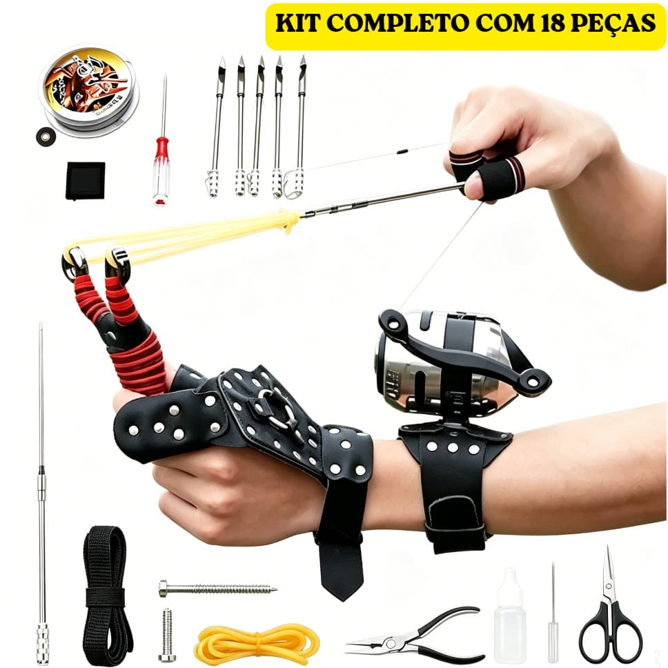 Kit 18 Peças para Pesca Esportiva com Carretel BL10 Estrutura Metálica Anti-Corrosão