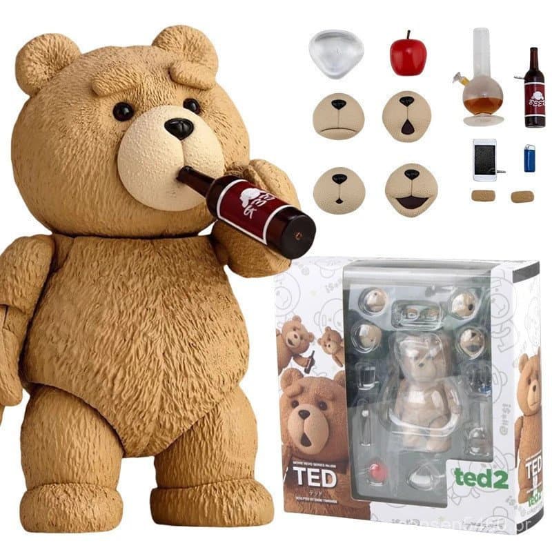 Figura Ted2 Bjd Urso de Pelúcia Ted Figura de Ação AMAZING YAMAGUCHI Revoltech No.006 Figura Teddy Brick Modelo de Filme
