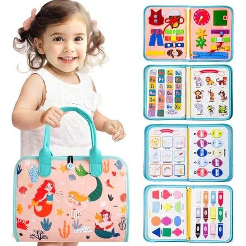 Teefrye Toddler Busy Board Brinquedos Montessori Para Meninos De 1 A 3 Anos , Livro De Atividades Educacional Aprender H