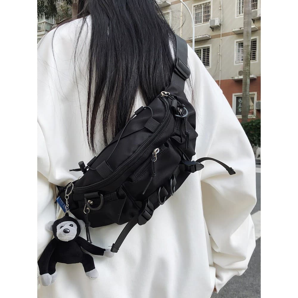 Bolsa de peito tática da moda esportiva masculina escura Series Trendy Cool