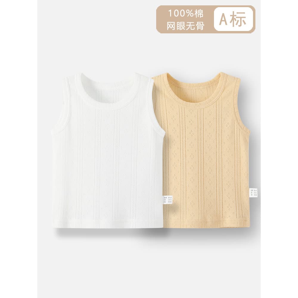 Roupas de bebê puro algodão verão estilo fino bebê menina colete bebê recém-nascido desossado Bottoming topo crianças ma