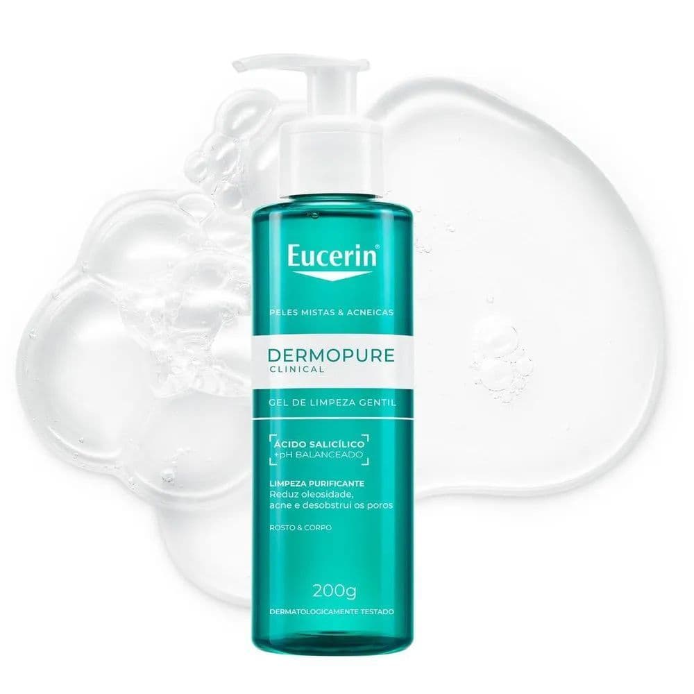 Eucerin Gel de Limpeza Facial Antiacne Dermo Pure Gentil 200g