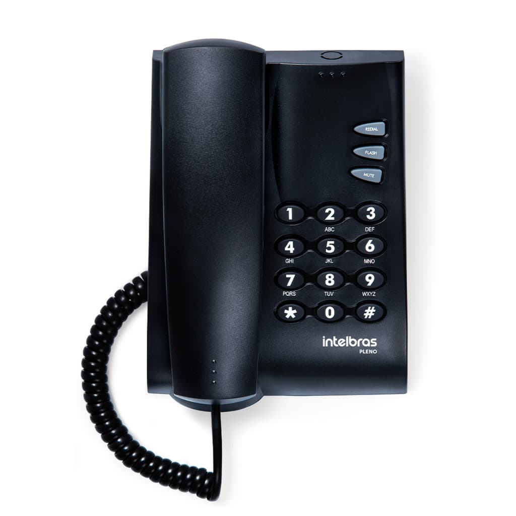 Telefone Fixo Com Fio Intelbras Pleno Sem Chave