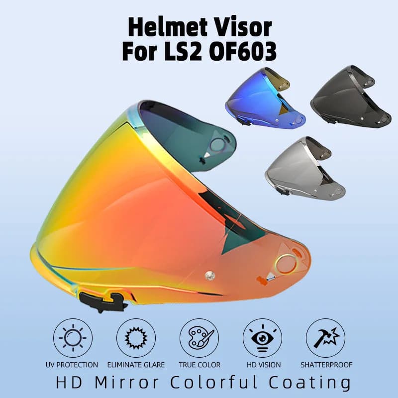 [NOVO 2025] Viseira para Capacete LS2 OF603 Infinity II, Viseira de Substituição para Capacete Aberto, Acessórios para Q