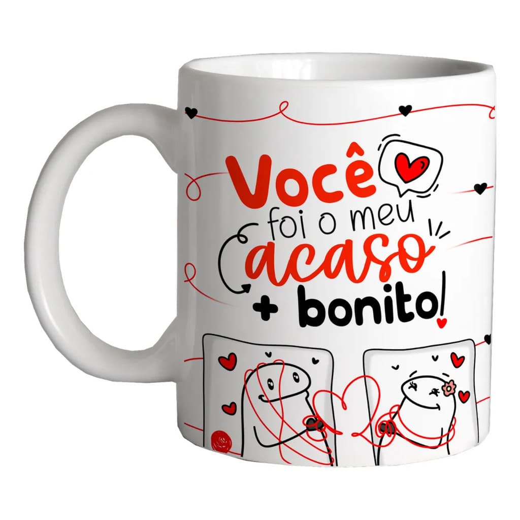 Caneca Flork Personalizada Namorados Porcelana Premium
